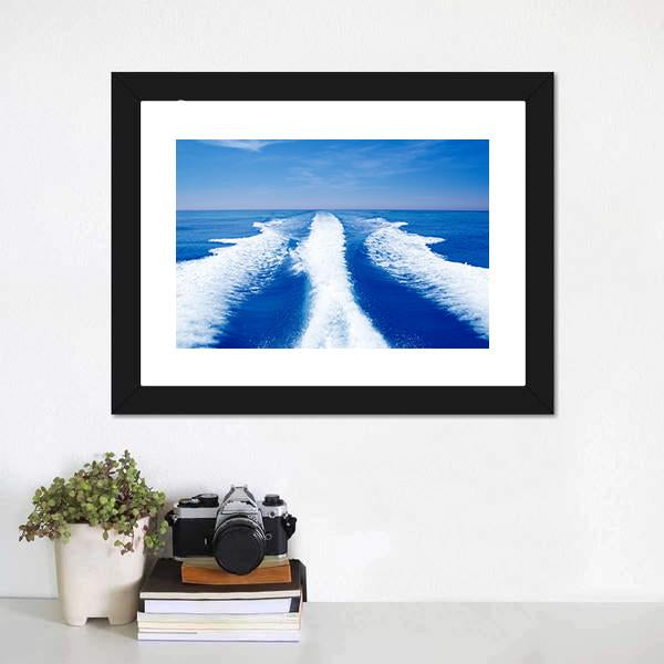 Boat Wake Prop Wash Canvas Wall Art-1 Piece-Framed Print-20" x 16"-Tiaracle