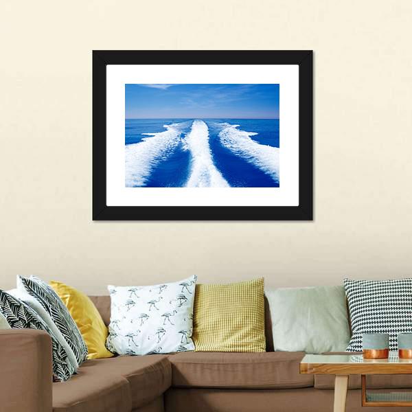 Boat Wake Prop Wash Canvas Wall Art-3 Horizontal-Gallery Wrap-25" x 16"-Tiaracle