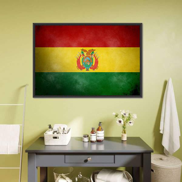 Bolivia Flag Canvas Wall Art-3 Horizontal-Gallery Wrap-25" x 16"-Tiaracle