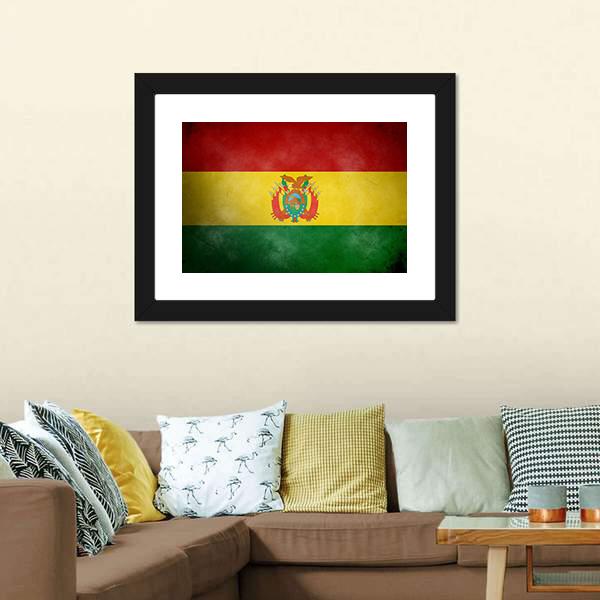 Bolivia Flag Canvas Wall Art-3 Horizontal-Gallery Wrap-25" x 16"-Tiaracle