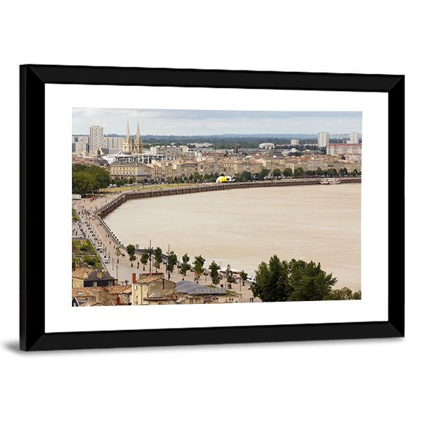 Bordeaux Dockside France Canvas Wall Art-3 Horizontal-Gallery Wrap-25" x 16"-Tiaracle