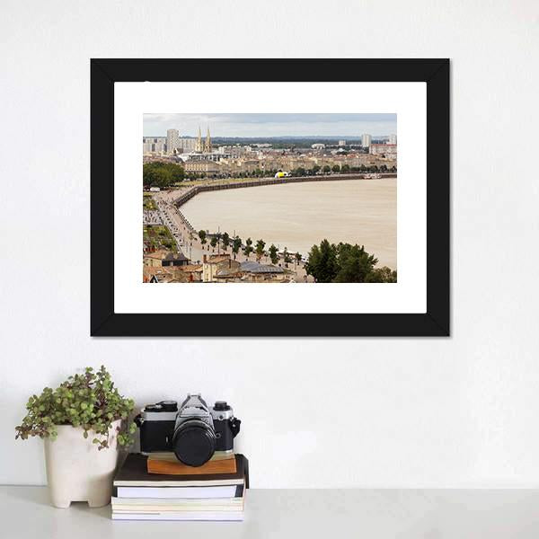 Bordeaux Dockside France Canvas Wall Art-1 Piece-Framed Print-20" x 16"-Tiaracle
