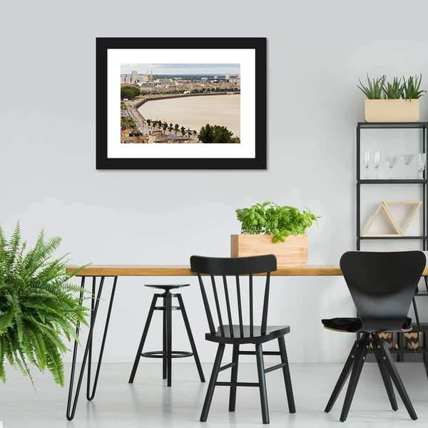 Bordeaux Dockside France Canvas Wall Art-3 Horizontal-Gallery Wrap-25" x 16"-Tiaracle