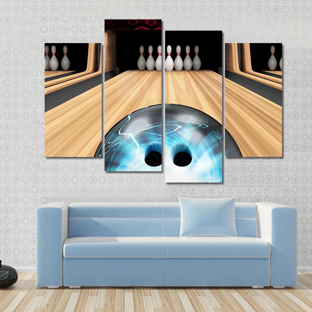 Bowling Ball Ready To Hit Canvas Wall Art-4 Pop-Gallery Wrap-50" x 32"-Tiaracle