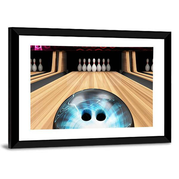 Bowling Ball Ready To Hit Canvas Wall Art-3 Horizontal-Gallery Wrap-25" x 16"-Tiaracle