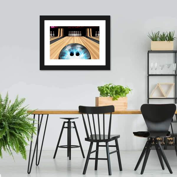 Bowling Ball Ready To Hit Canvas Wall Art-3 Horizontal-Gallery Wrap-25" x 16"-Tiaracle