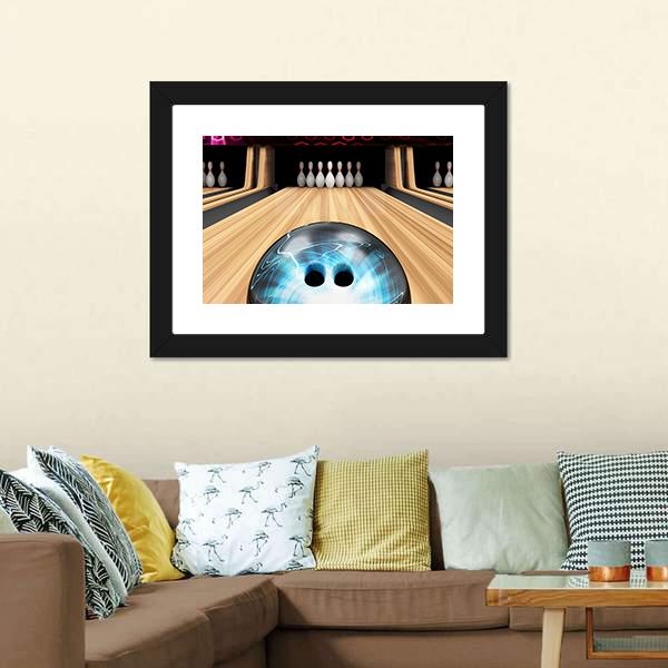 Bowling Ball Ready To Hit Canvas Wall Art-3 Horizontal-Gallery Wrap-25" x 16"-Tiaracle