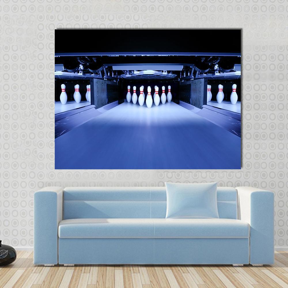 Bowling Pins Canvas Wall Art-1 Piece-Gallery Wrap-48" x 32"-Tiaracle