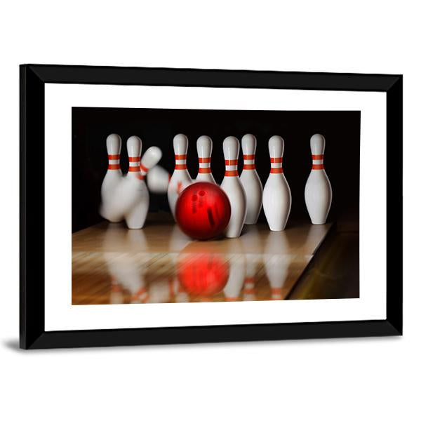 Bowling Strike Canvas Wall Art-3 Horizontal-Gallery Wrap-25" x 16"-Tiaracle