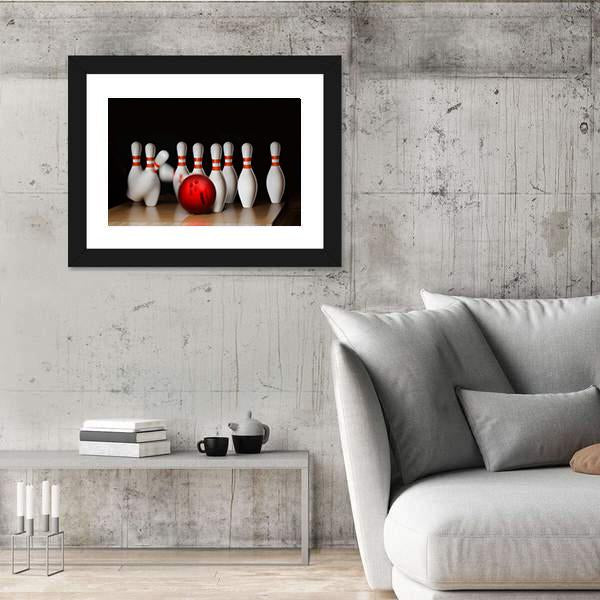 Bowling Strike Canvas Wall Art-3 Horizontal-Gallery Wrap-25" x 16"-Tiaracle