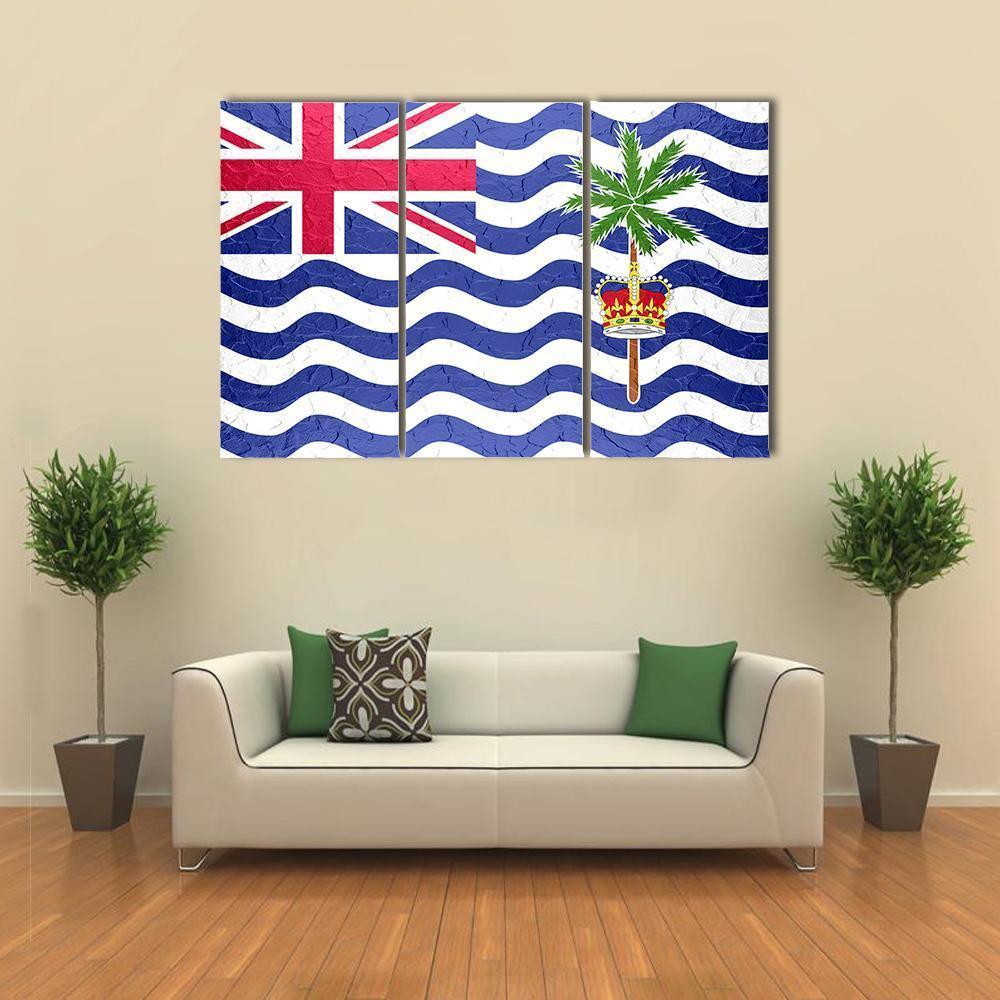 British Indian Ocean Territory Flag Canvas Wall Art-3 Horizontal-Gallery Wrap-37" x 24"-Tiaracle