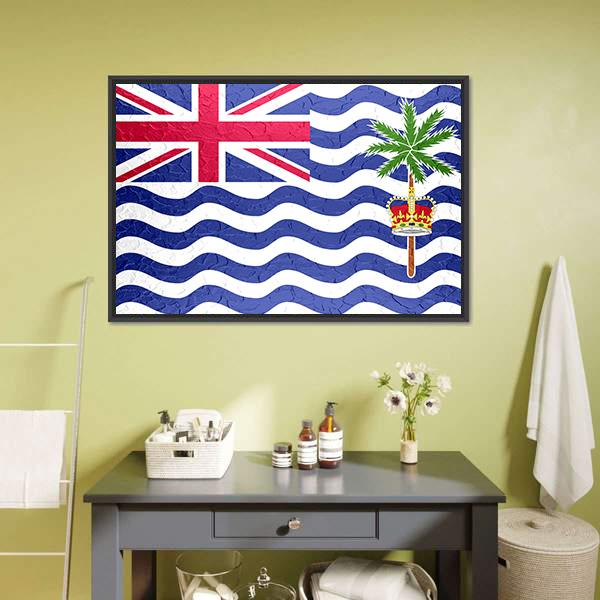 British Indian Ocean Territory Flag Canvas Wall Art-3 Horizontal-Gallery Wrap-25" x 16"-Tiaracle