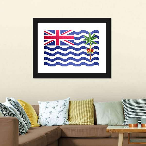British Indian Ocean Territory Flag Canvas Wall Art-3 Horizontal-Gallery Wrap-25" x 16"-Tiaracle