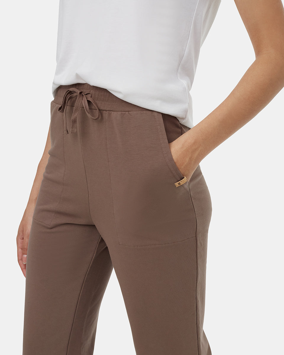 French Terry Cropped Wide Leg Sweatpant