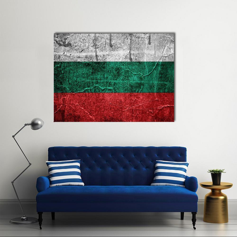 Bulgarian Flag Canvas Wall Art-1 Piece-Gallery Wrap-48" x 32"-Tiaracle