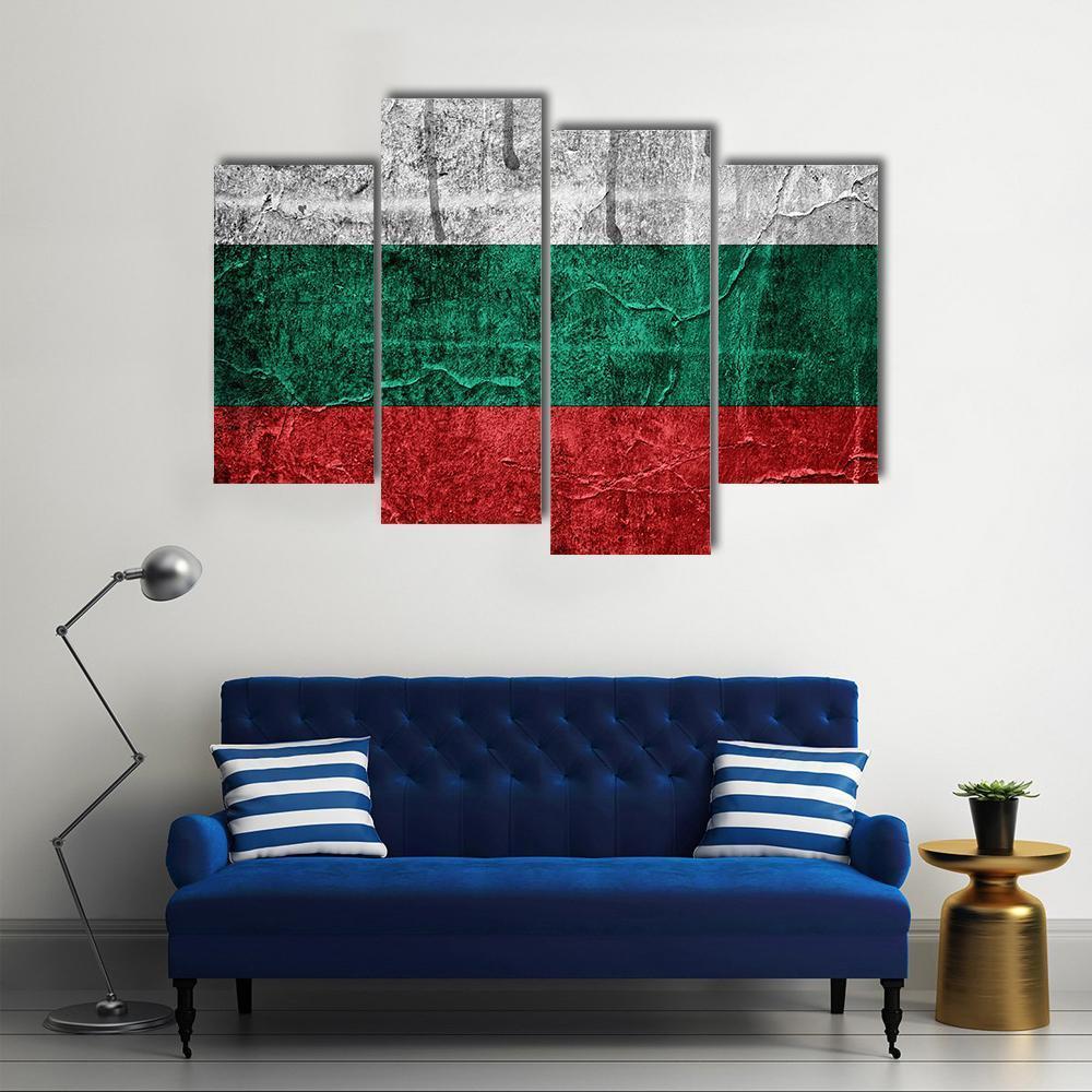 Bulgarian Flag Canvas Wall Art-4 Pop-Gallery Wrap-50" x 32"-Tiaracle