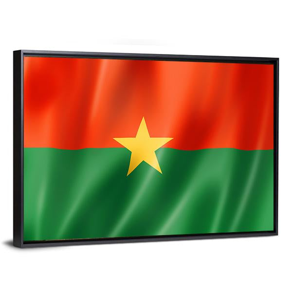 Burkina Faso Flag Canvas Wall Art-3 Horizontal-Gallery Wrap-25" x 16"-Tiaracle