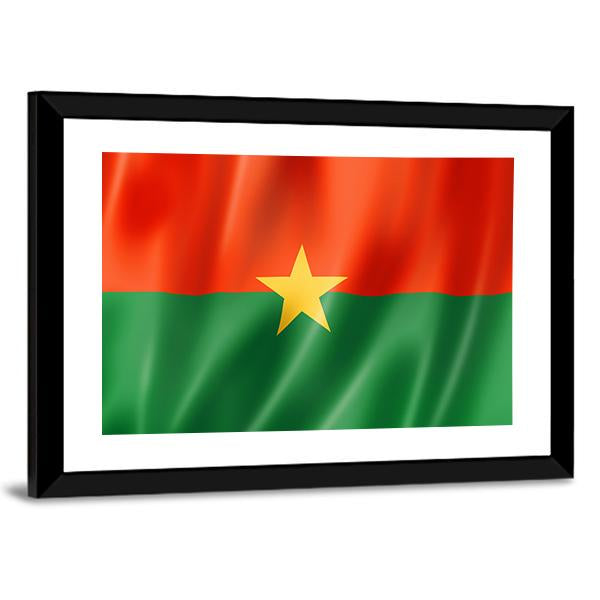 Burkina Faso Flag Canvas Wall Art-3 Horizontal-Gallery Wrap-25" x 16"-Tiaracle