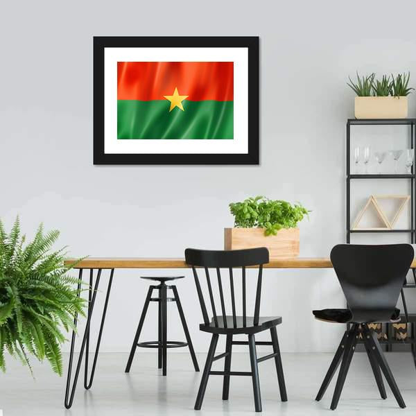 Burkina Faso Flag Canvas Wall Art-3 Horizontal-Gallery Wrap-25" x 16"-Tiaracle