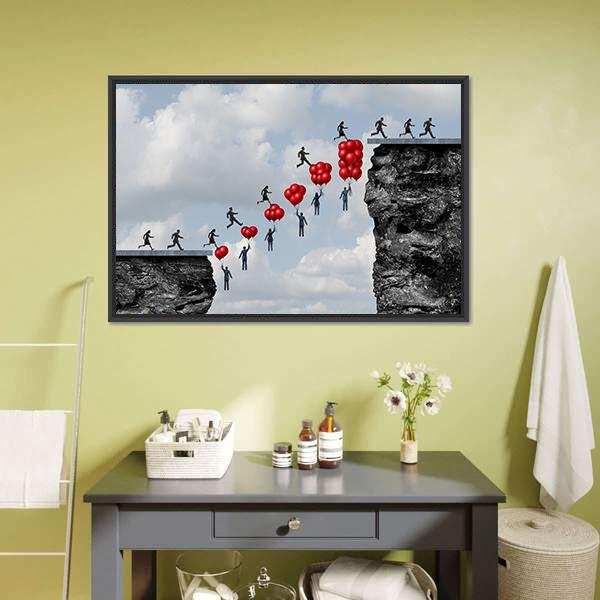 Business Teamwork Success Canvas Wall Art-3 Horizontal-Gallery Wrap-25" x 16"-Tiaracle