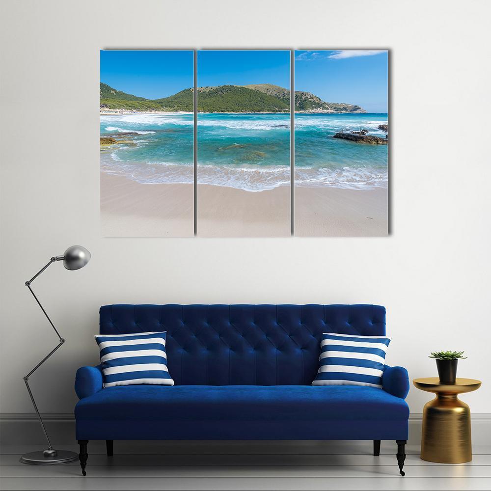 Cala Agulla On Mallorca Canvas Wall Art-3 Horizontal-Gallery Wrap-37" x 24"-Tiaracle