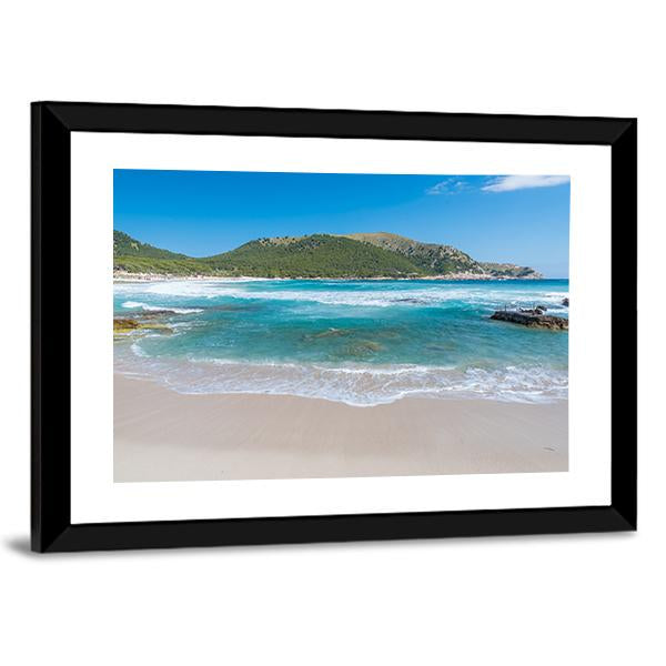 Cala Agulla On Mallorca Canvas Wall Art-3 Horizontal-Gallery Wrap-25" x 16"-Tiaracle