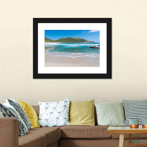 Cala Agulla On Mallorca Canvas Wall Art-3 Horizontal-Gallery Wrap-25" x 16"-Tiaracle