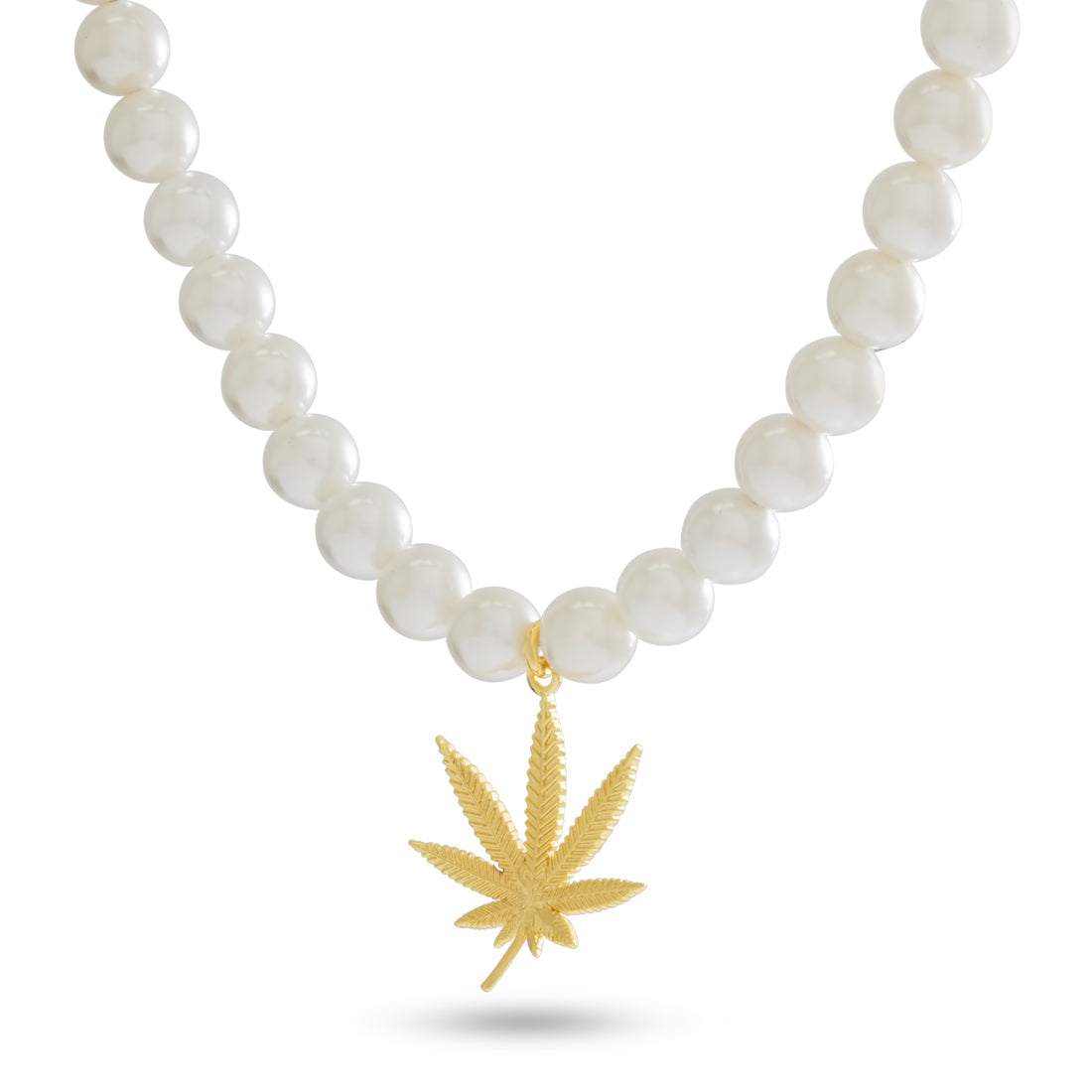 Cannabis Leaf Pearl Necklace