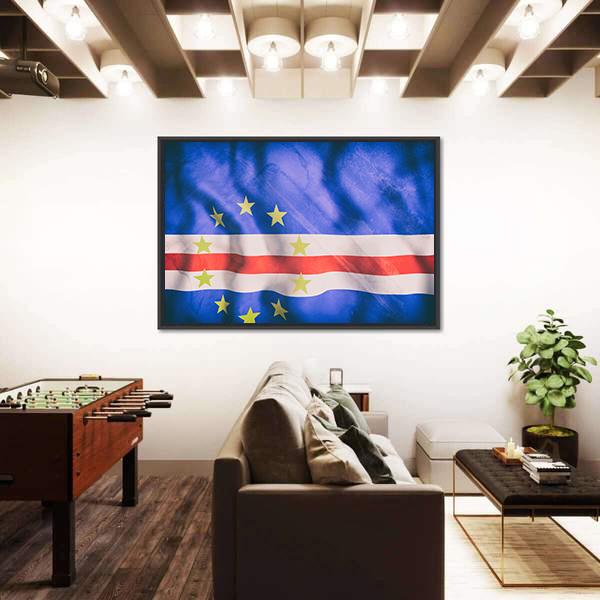 Cape Verde Flag Canvas Wall Art-3 Horizontal-Gallery Wrap-25" x 16"-Tiaracle