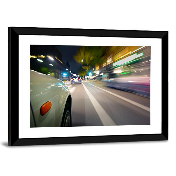 Car In Motion Blur Canvas Wall Art-3 Horizontal-Gallery Wrap-25" x 16"-Tiaracle