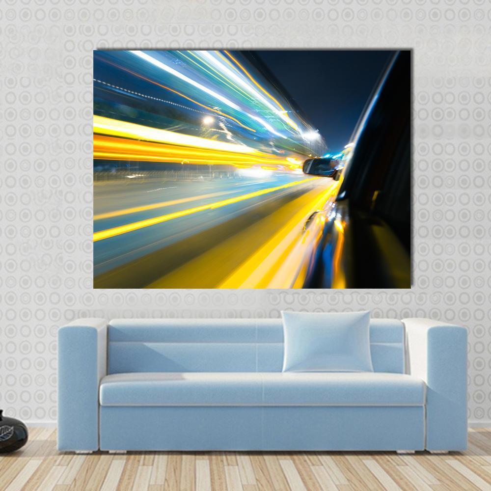 Car Side View Canvas Wall Art-1 Piece-Gallery Wrap-48" x 32"-Tiaracle