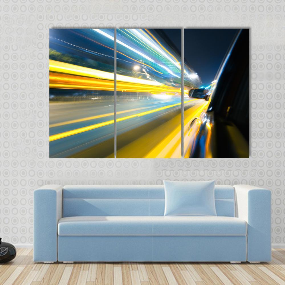 Car Side View Canvas Wall Art-3 Horizontal-Gallery Wrap-37" x 24"-Tiaracle