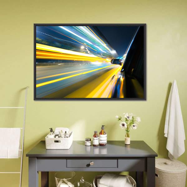 Car Side View Canvas Wall Art-3 Horizontal-Gallery Wrap-25" x 16"-Tiaracle