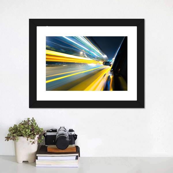 Car Side View Canvas Wall Art-1 Piece-Framed Print-20" x 16"-Tiaracle