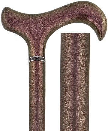 Scratch and Dent Changing Metallic Copper Derby Carbon Fiber Walking Cane V1850