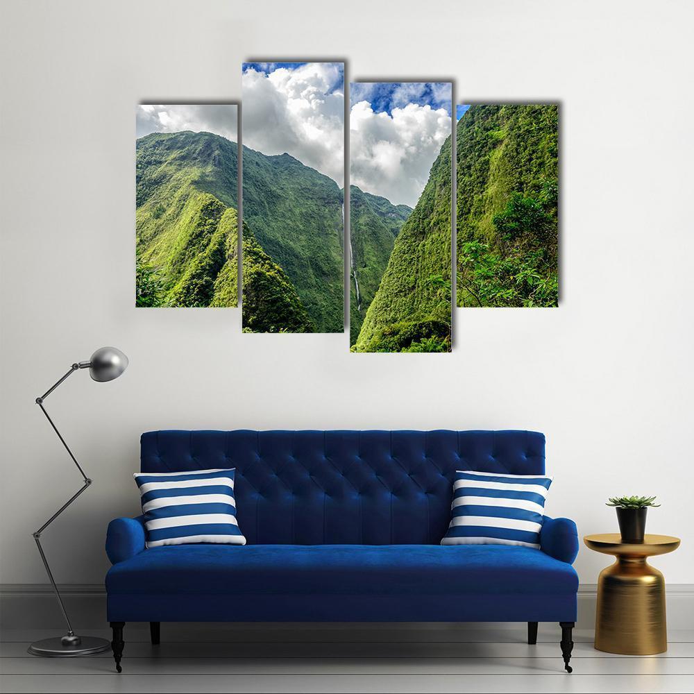 Cascade Blanche Canvas Wall Art-4 Pop-Gallery Wrap-50" x 32"-Tiaracle