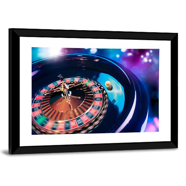 Casino Roulette In Motion Canvas Wall Art-3 Horizontal-Gallery Wrap-25" x 16"-Tiaracle