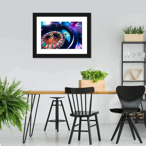 Casino Roulette In Motion Canvas Wall Art-3 Horizontal-Gallery Wrap-25" x 16"-Tiaracle