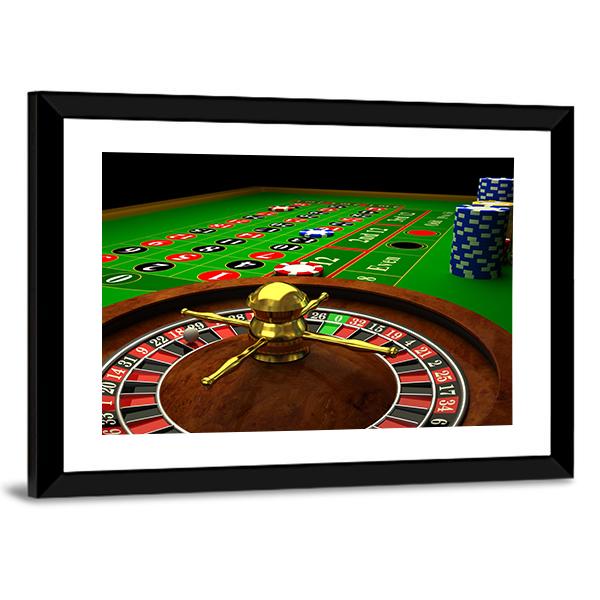 Casino Roulette Canvas Wall Art-3 Horizontal-Gallery Wrap-25" x 16"-Tiaracle