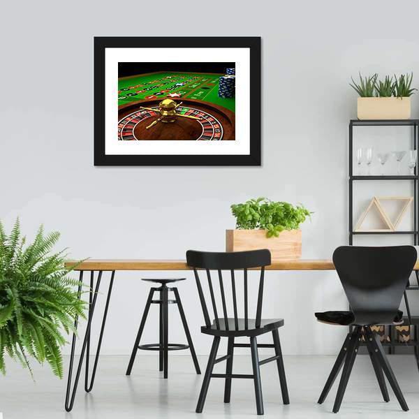 Casino Roulette Canvas Wall Art-3 Horizontal-Gallery Wrap-25" x 16"-Tiaracle