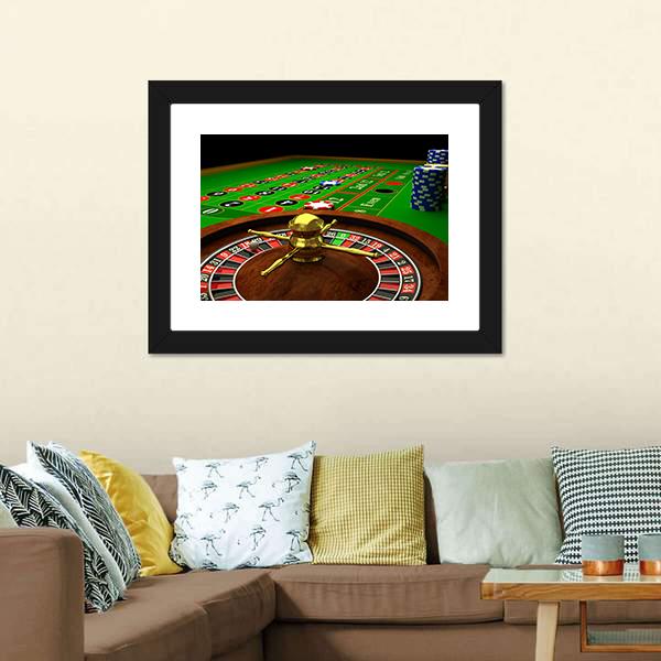 Casino Roulette Canvas Wall Art-3 Horizontal-Gallery Wrap-25" x 16"-Tiaracle