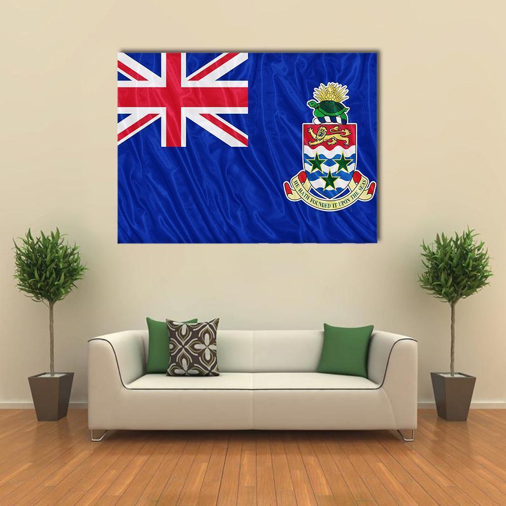 Cayman Islands Flag Canvas Wall Art-1 Piece-Gallery Wrap-48" x 32"-Tiaracle