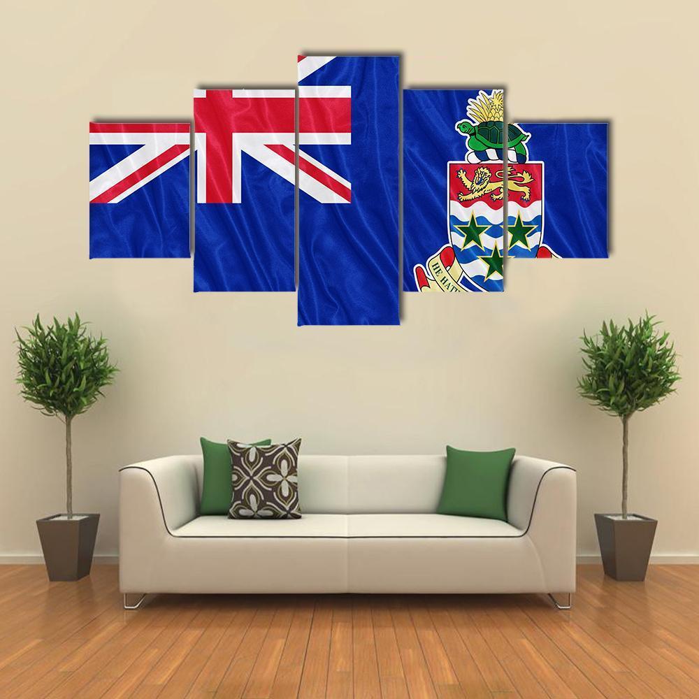 Cayman Islands Flag Canvas Wall Art-5 Star-Gallery Wrap-62" x 32"-Tiaracle
