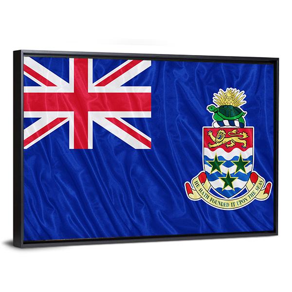 Cayman Islands Flag Canvas Wall Art-3 Horizontal-Gallery Wrap-25" x 16"-Tiaracle