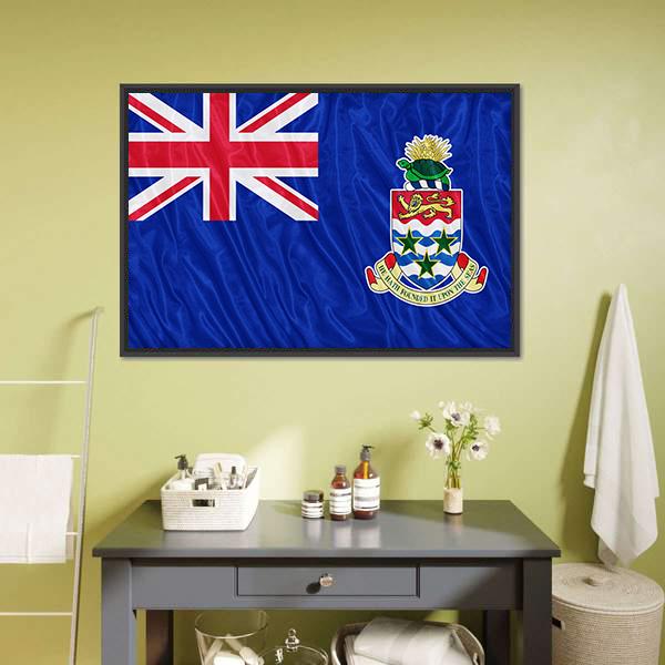 Cayman Islands Flag Canvas Wall Art-3 Horizontal-Gallery Wrap-25" x 16"-Tiaracle
