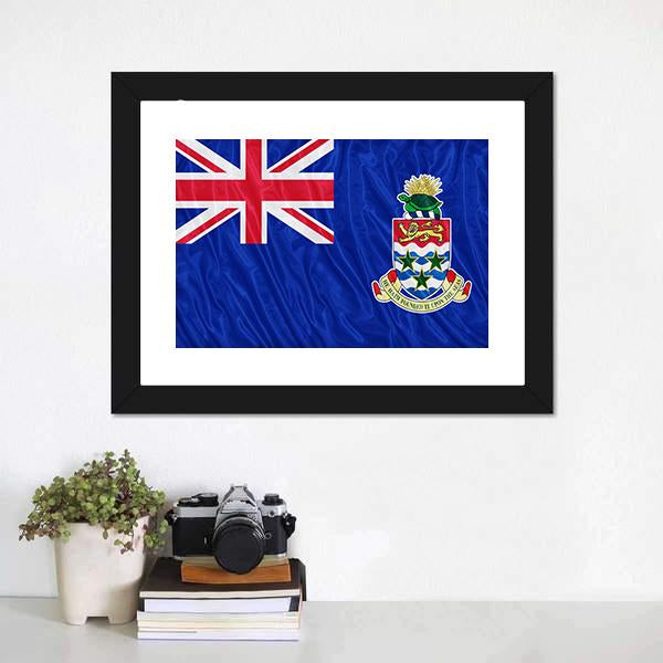 Cayman Islands Flag Canvas Wall Art-1 Piece-Framed Print-20" x 16"-Tiaracle