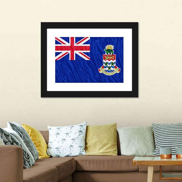 Cayman Islands Flag Canvas Wall Art-3 Horizontal-Gallery Wrap-25" x 16"-Tiaracle