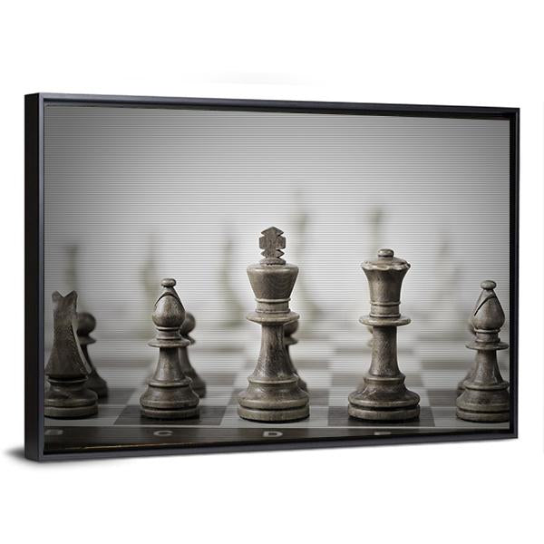 Chess Game Abstract Canvas Wall Art-3 Horizontal-Gallery Wrap-25" x 16"-Tiaracle