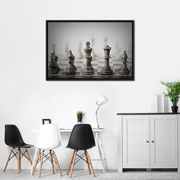 Chess Game Abstract Canvas Wall Art-3 Horizontal-Gallery Wrap-25" x 16"-Tiaracle