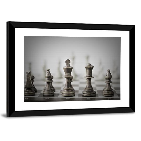 Chess Game Abstract Canvas Wall Art-3 Horizontal-Gallery Wrap-25" x 16"-Tiaracle